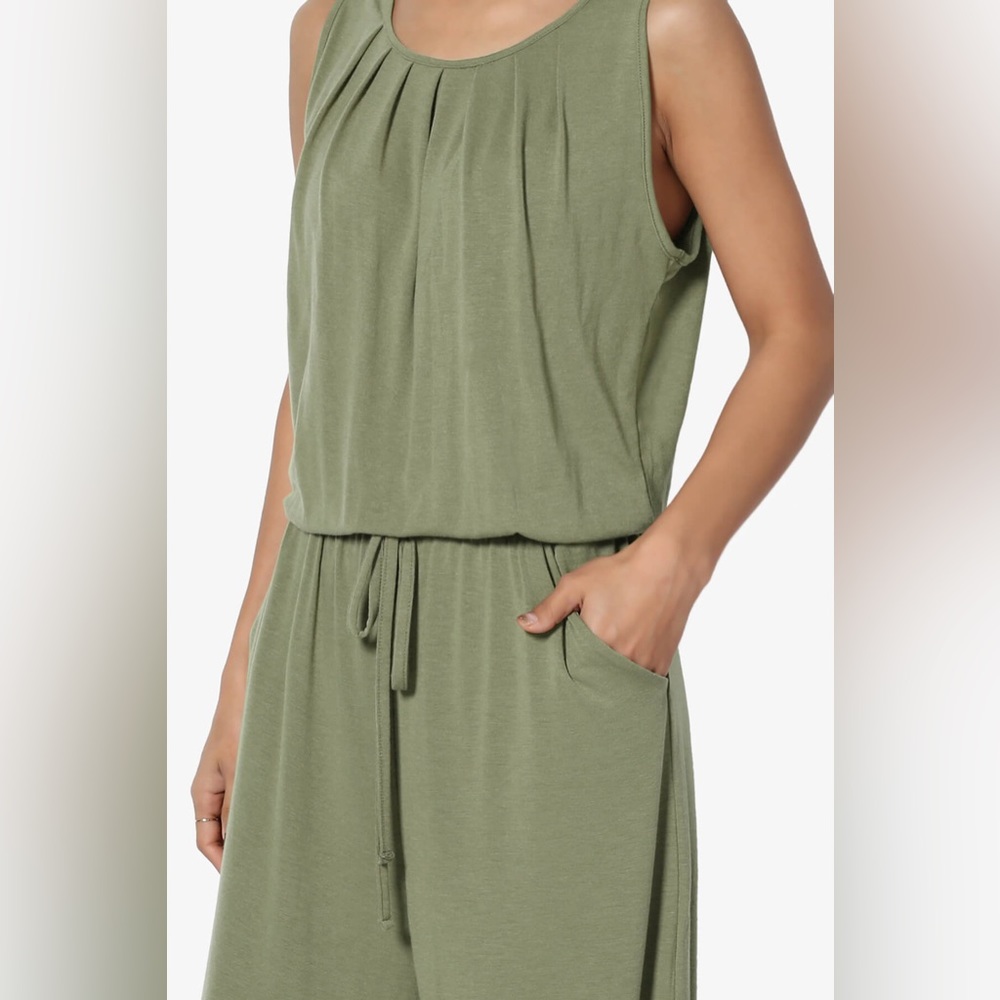 Zenana Outfitters Pleated Wide Leg Jumpsuit - Picture 7 of 9